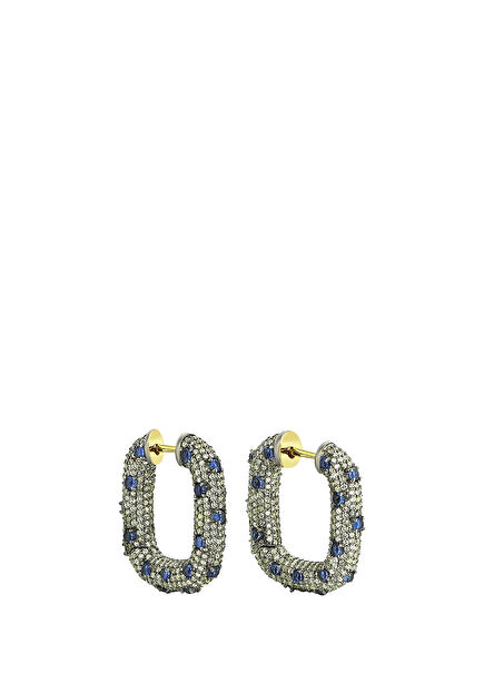 Pave Diamonds Women's Gold Earrings